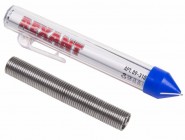 Rexant 09-3103 ∙ Припой с канифолью REXANT, 20 г, Ø1.0 мм, (олово 60%, свинец 40%), колба-карандаш