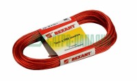 Rexant 09-5120-1 ∙ Трос стальной в ПВХ оплетке d=2,0 мм, красный ( моток 20 м) REXANT