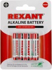 Rexant 30-1012 ∙ Алкалиновая батарейка AAA/LR03 1,5 V 4 шт. блистер