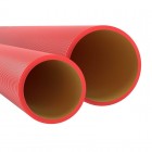 Двустенная труба ПНД жесткая для кабельной канализации д.160мм, SN6, 750Н,  6м, цвет красный DKC 160916-6K