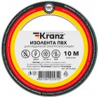 Kranz KR-09-2003 ∙ Изолента ПВХ KRANZ 0.13х15 мм, 10 м, зеленая (10 шт./уп.) ∙ кратно 10 рулон