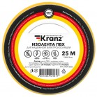 Kranz KR-09-2202 ∙ Изолента ПВХ KRANZ 0.13х19 мм, 25 м, желтая (5 шт./уп.)