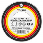 Kranz KR-09-2801 ∙ Изолента ПВХ KRANZ профессиональная, 0.18х19 мм, 20 м, белая (10 шт./уп.)