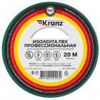 Kranz KR-09-2803 ∙ Изолента ПВХ KRANZ профессиональная, 0.18х19 мм, 20 м, зеленая (10 шт./уп.) ∙ кратно 10 шт
