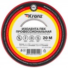 Kranz KR-09-2804 ∙ Изолента ПВХ KRANZ профессиональная, 0.18х19 мм х 20 м, красная (10 шт./уп.)