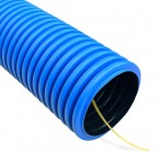 PR15.0026 ∙ Труба гофрированная двустенная ПНД гибкая тип 450 (SN18) с/з синяя d63 мм (100м/уп) Промрукав