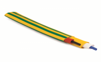 Термоусаживаемая самозатухающая трубка 9,5/4,7 мм желто-зеленый DKC Quadro (2NF20195GY) кратно 50шт