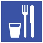 ЗнакПром Знак D01 Пункт (место) приема пищи (Пластик 200х200х2 мм)