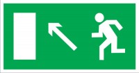 ЗнакПром Знак E06 Направление к эвакуационному выходу налево вверх (Пластик ФЭС-24 150х300х2 мм)