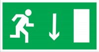 ЗнакПром Знак E09 Указатель двери эвакуационного выхода (правосторонний) (Пластик ФЭС-24 150х300х2 мм)