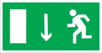 ЗнакПром Знак E10 Указатель двери эвакуационного выхода (левосторонний) (Пластик ФЭС-24 150х300х2 мм)