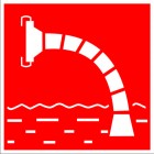 ЗнакПром Знак F07 Пожарный водоисточник (Пленка 200х200 мм)