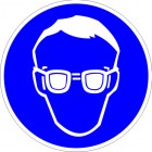 ЗнакПром Знак M01 Работать в защитных очках (Пленка ФЭС-24 200х200 мм)