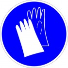 ЗнакПром Знак M06 Работать в защитных перчатках (Пластик ФЭС-24 200х200х2 мм)