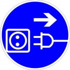 ЗнакПром Знак M13 Отключить штепсельную вилку (Пластик ФЭС-24 200х200х2 мм)