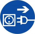 ЗнакПром Знак M13 Отключить штепсельную вилку (Пленка 200х200 мм)