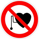 ЗнакПром Знак P11 Запрещается работа (присутствие) людей со стимуляторами сердечной деятельности (Пластик ФЭС-24 200х200х2 мм)