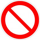 ЗнакПром Знак P21 Запрещение (прочие опасности или опасные действия) (Пластик ФЭС-24 200х200х2 мм)