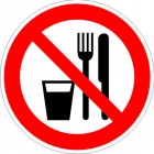 ЗнакПром Знак P30 Запрещается принимать пищу (Пластик ФЭС-24 200х200х2 мм)