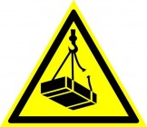 ЗнакПром Знак W06 Опасно. Возможно падение груза (Пластик ФЭС-24 200х200х2 мм)