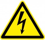ЗнакПром Знак W08 Опасность поражения электрическим током (Пленка 100х100 мм)