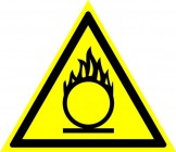 ЗнакПром Знак W11 Пожароопасно. Окислитель (Пластик ФЭС-24 200х200х2 мм)