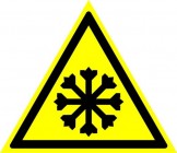 ЗнакПром Знак W17 Осторожно холод (Пластик ФЭС-24 200х200х2 мм)