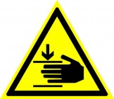 ЗнакПром Знак W27 Возможно травмирование рук (Пластик ФЭС-24 200х200х2 мм)